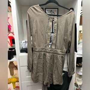 Olive Green cutout romper